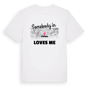 Någon i Vigonza älskar mig t-shirt – ekologisk bomull t-shirt från Pinshirt