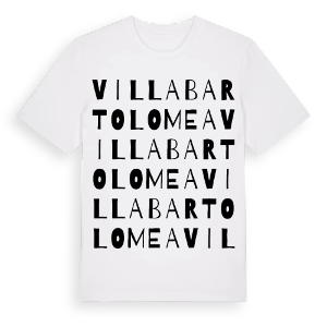 Villa Bartolomea ordlek t-shirt – ekologisk bomull t-shirt från Pinshirt