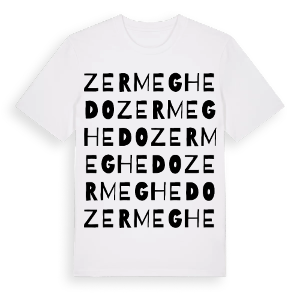 Zermeghedo ordlek t-shirt – ekologisk bomull t-shirt från Pinshirt