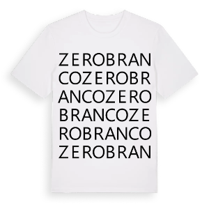 Zero Branco ordlek t-shirt – ekologisk bomull t-shirt från Pinshirt