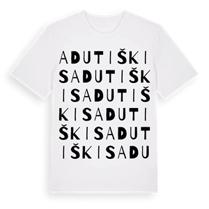 Adutiškis ordlek t-shirt – ekologisk bomull t-shirt från Pinshirt
