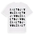 Baltoji Vokė ordlek t-shirt