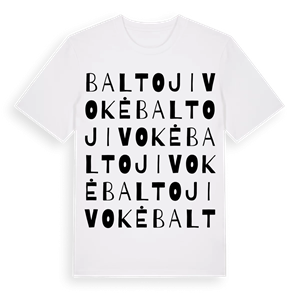Baltoji Vokė ordlek t-shirt – ekologisk bomull t-shirt från Pinshirt