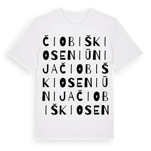 Čiobiškio seniūnija ordlek t-shirt – ekologisk bomull t-shirt från Pinshirt