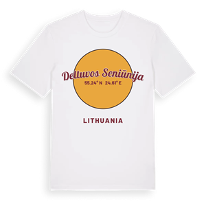 Deltuvos seniūnija cirkel t-shirt – ekologisk bomull t-shirt från Pinshirt