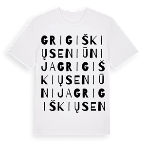 Grigiškių seniūnija ordlek t-shirt – ekologisk bomull t-shirt från Pinshirt