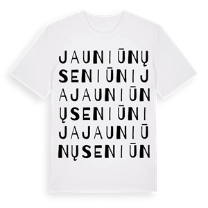 Jauniūnų seniūnija ordlek t-shirt – ekologisk bomull t-shirt från Pinshirt
