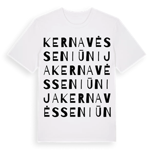 Kernavės seniūnija ordlek t-shirt – ekologisk bomull t-shirt från Pinshirt