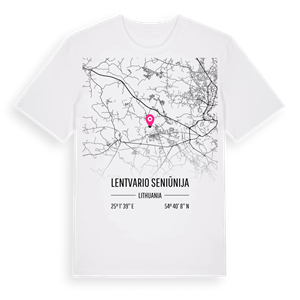 Lentvario seniūnija karta t-shirt – ekologisk bomull t-shirt från Pinshirt