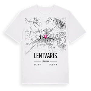 Lentvaris karta t-shirt – ekologisk bomull t-shirt från Pinshirt
