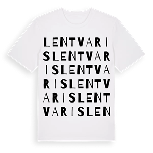 Lentvaris ordlek t-shirt – ekologisk bomull t-shirt från Pinshirt