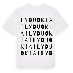 Lyduokiai ordlek t-shirt – ekologisk bomull t-shirt från Pinshirt