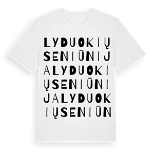 Lyduokių seniūnija ordlek t-shirt – ekologisk bomull t-shirt från Pinshirt