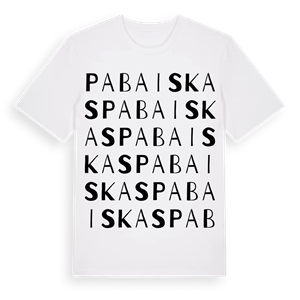 Pabaiskas ordlek t-shirt – ekologisk bomull t-shirt från Pinshirt