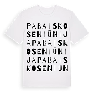 Pabaisko seniūnija ordlek t-shirt – ekologisk bomull t-shirt från Pinshirt