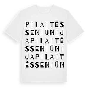 Pilaitės seniūnija ordlek t-shirt – ekologisk bomull t-shirt från Pinshirt