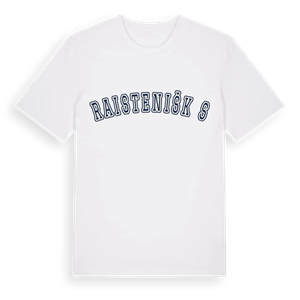 Raisteniškės college t-shirt – ekologisk bomull t-shirt från Pinshirt