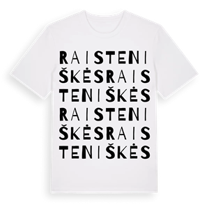 Raisteniškės ordlek t-shirt – ekologisk bomull t-shirt från Pinshirt