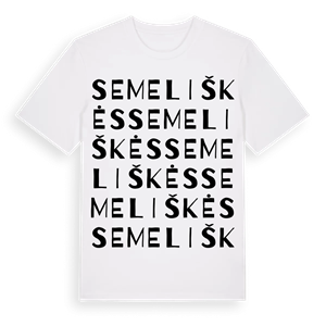 Semeliškės ordlek t-shirt – ekologisk bomull t-shirt från Pinshirt