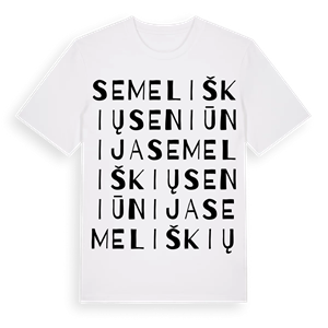 Semeliškių seniūnija ordlek t-shirt – ekologisk bomull t-shirt från Pinshirt