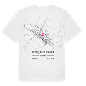 Širvintų miesto seniūnija karta t-shirt – ekologisk bomull t-shirt från Pinshirt