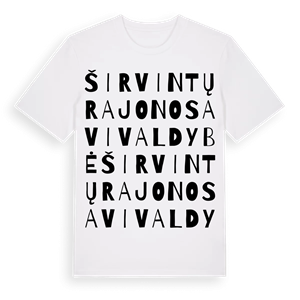 Širvintų rajono savivaldybė ordlek t-shirt – ekologisk bomull t-shirt från Pinshirt
