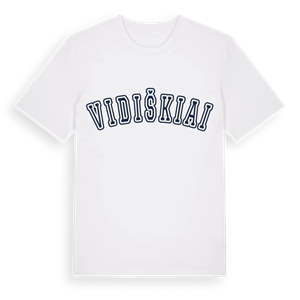 Vidiškiai college t-shirt – ekologisk bomull t-shirt från Pinshirt