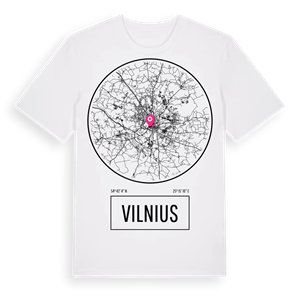 Vilnius t-shirt – ekologisk bomull t-shirt från Pinshirt