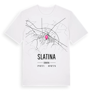 Slatina karta t-shirt – ekologisk bomull t-shirt från Pinshirt