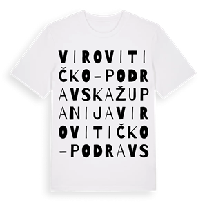 Virovitičko-podravska županija ordlek t-shirt – ekologisk bomull t-shirt från Pinshirt