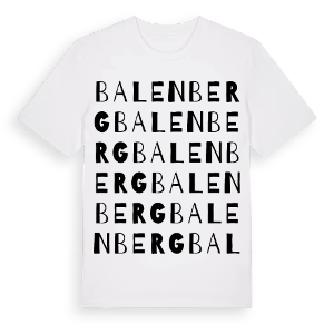 Balenberg ordlek t-shirt – ekologisk bomull t-shirt från Pinshirt