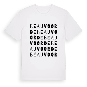 Beauvoorde ordlek t-shirt – ekologisk bomull t-shirt från Pinshirt