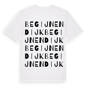 Begijnendijk ordlek t-shirt – ekologisk bomull t-shirt från Pinshirt