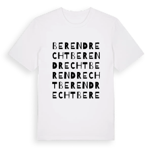 Berendrecht ordlek t-shirt – ekologisk bomull t-shirt från Pinshirt