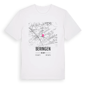 Beringen karta t-shirt – ekologisk bomull t-shirt från Pinshirt