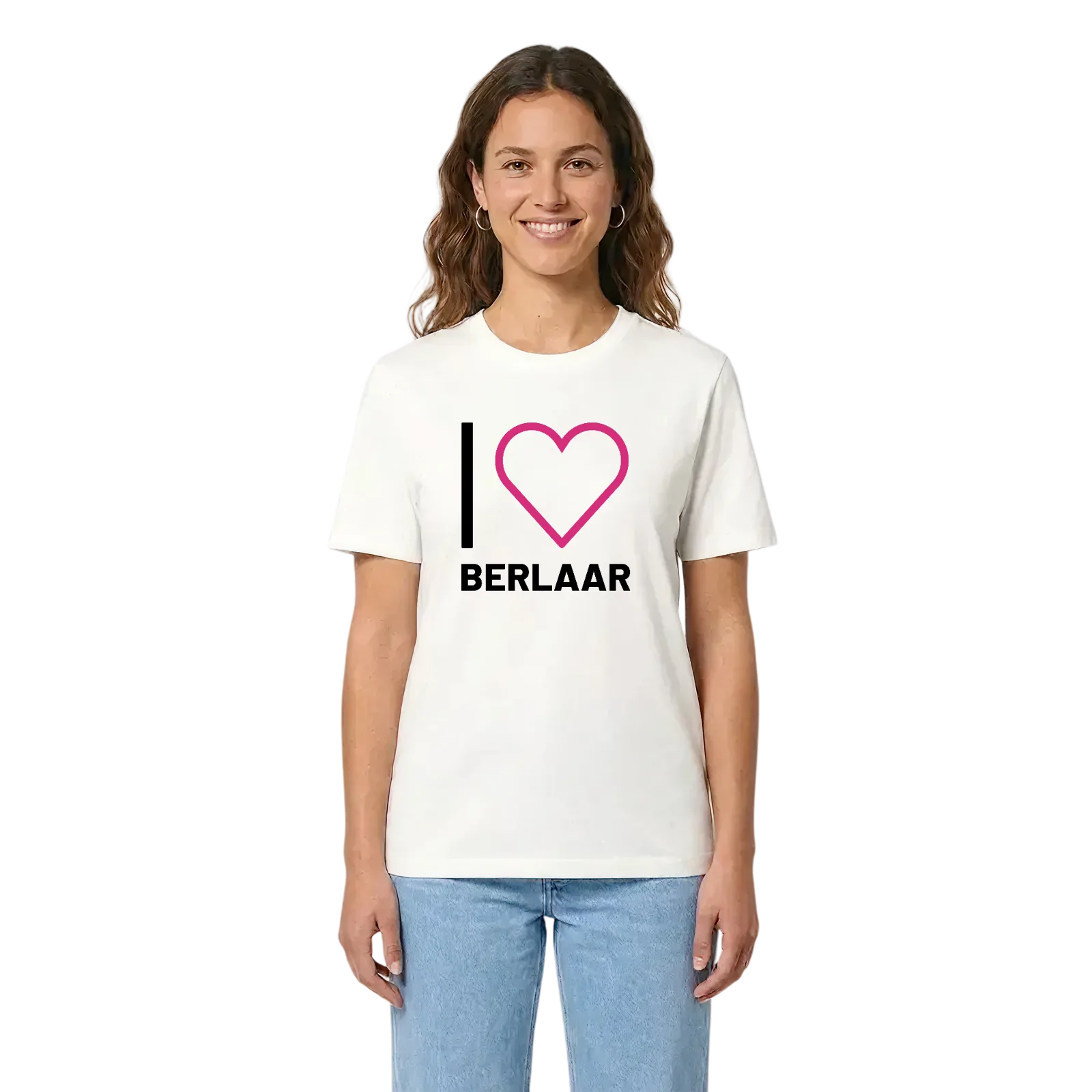 Jag älskar Berlaar t-shirt stort tryck – White, i miljö