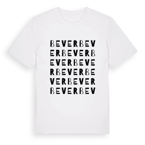 Bever ordlek t-shirt – ekologisk bomull t-shirt från Pinshirt