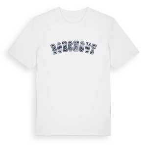 Boechout college t-shirt – ekologisk bomull t-shirt från Pinshirt