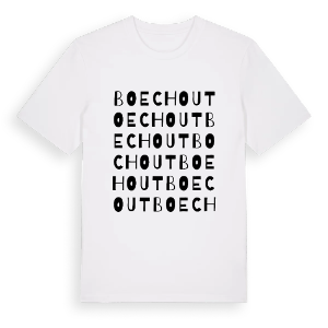 Boechout ordlek t-shirt – ekologisk bomull t-shirt från Pinshirt