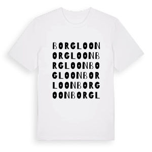 Borgloon ordlek t-shirt – ekologisk bomull t-shirt från Pinshirt