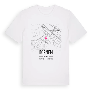 Bornem karta t-shirt – ekologisk bomull t-shirt från Pinshirt