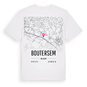 Boutersem karta t-shirt – ekologisk bomull t-shirt från Pinshirt