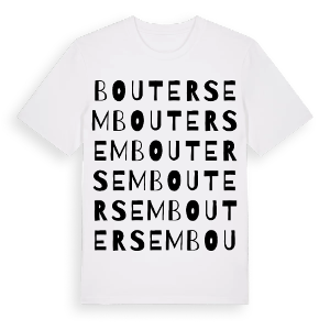 Boutersem ordlek t-shirt – ekologisk bomull t-shirt från Pinshirt
