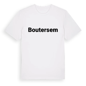 Boutersem fetstil t-shirt – ekologisk bomull t-shirt från Pinshirt