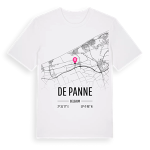 De Panne karta t-shirt – ekologisk bomull t-shirt från Pinshirt