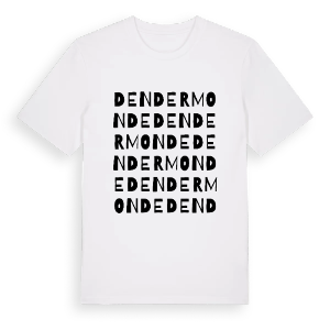 Dendermonde ordlek t-shirt – ekologisk bomull t-shirt från Pinshirt