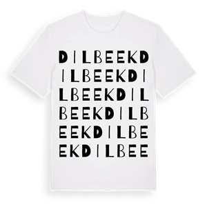 Dilbeek ordlek t-shirt – ekologisk bomull t-shirt från Pinshirt
