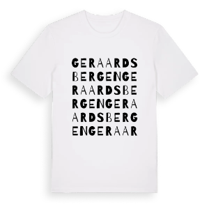 Geraardsbergen ordlek t-shirt – ekologisk bomull t-shirt från Pinshirt