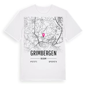 Grimbergen karta t-shirt – ekologisk bomull t-shirt från Pinshirt