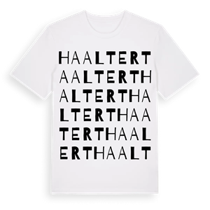 Haaltert ordlek t-shirt – ekologisk bomull t-shirt från Pinshirt